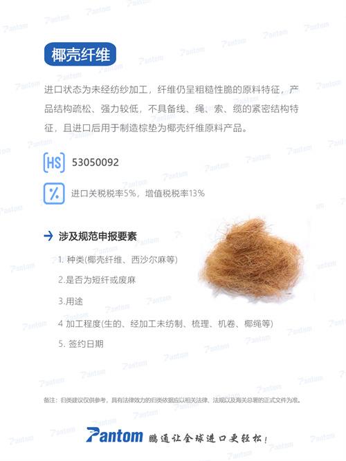 椰殼纖維進(jìn)口申報流程